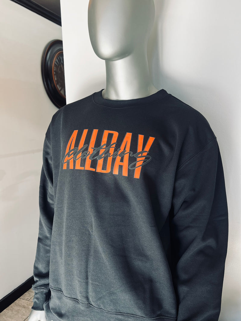 Black & Orange Crewneck